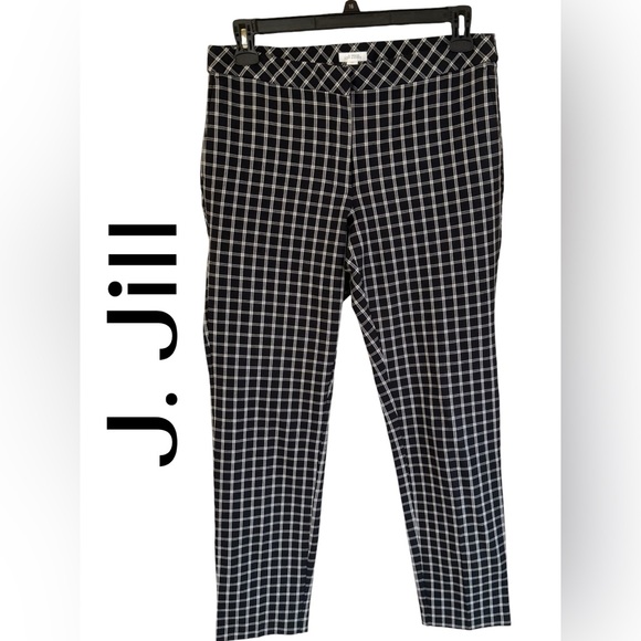 J. Jill Pants - J. Jill Preppy Black/White Checkered Women's Pants. 12 Tall. Like new condition!